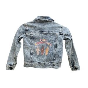 Barbie Girl Revolution Acid Washed Denim‎ Jacket, Sz S